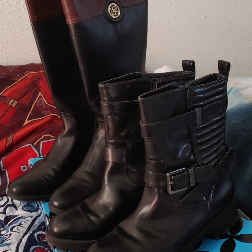Liz Claiborne boots and nine west combat boots